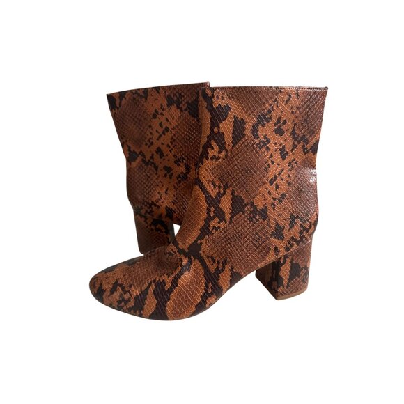 URBAN OUTFITTERS Snake Print Zip Boots Size 10 NEW NWOB - Picture 7 of 7